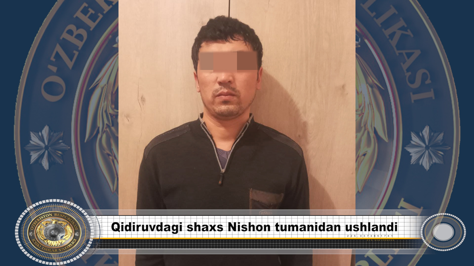 Qidiruvdagi shaxs Nishon tumanidan ushlandi